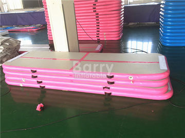 OEM &amp;amp; ODM 3m atau 6m Panjang Merah Muda Inflatable Tumble Track Air Floor Pro Untuk Gym