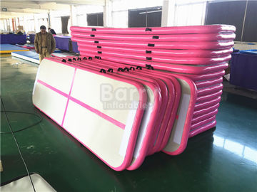 Durable Soft Pink Inflatable Air Track Senam Tikar / Mengambang Air Mat