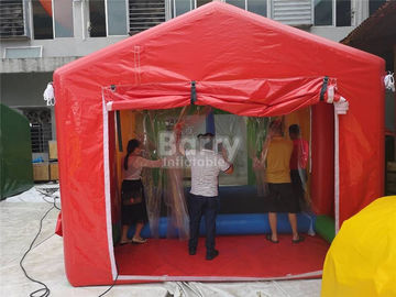 Kecil Custom Fireproof PVC Inflatable Shower Tent Untuk Amusement Park