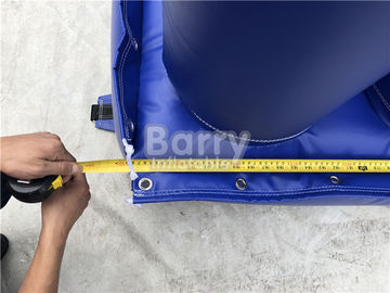 Deep Blue Jatuh Gratis Inflatable Stunt Air Bag / Inflatable Jumping Game