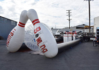 Orang dewasa dan anak-anak permainan olahraga terbuka Inflatable Deluxe Human Bowling