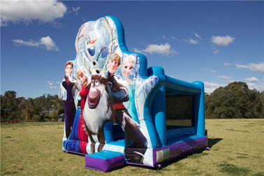 Indoor Atau Outdoor Inflatable Bouncer, Frozen Team Kids Jumping Castle Dengan PVC Tarpaulin