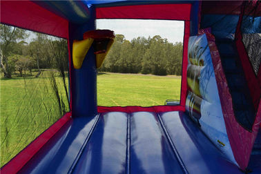OEM Percetakan Inflatable Bouncer Slide, Komersial Disney Frozen C4 Combo Jumping Castle