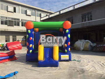 Digital Printing Balon Inflatable Outdoor Bouncy Castle Dengan Slide Baik Ketegangan