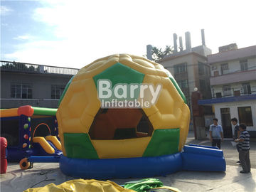 Komersial Inflatable Football Bouncer, PVC Tarpaulin Soccer Meledakkan Rumah Bouncing
