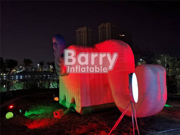 Tenda iklan tiup bentuk gajah luar tahan lama dengan LED