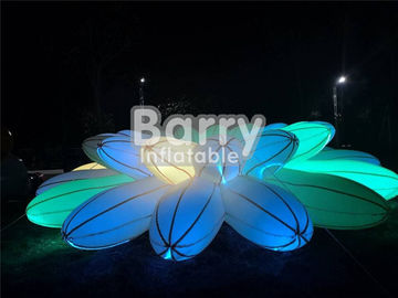 Dekorasi Pencahayaan Cantik Produk Iklan Tiup / Rantai Bunga Inflatable LED Untuk Pesta Pernikahan