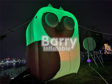 Disesuaikan Produk Iklan Inflatable / Owl Animal Meledakkan Kartun Untuk Penerangan