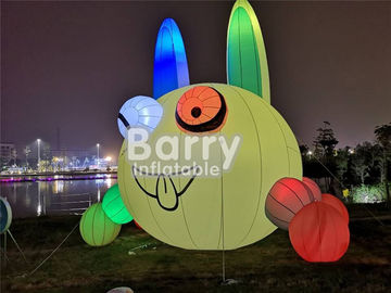 Outdoor Natal Indah Balon Kelinci Pencahayaan Tiup Untuk Iklan