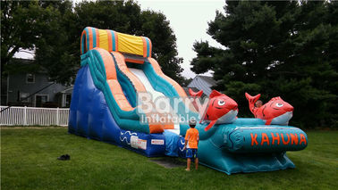 Slide Inflatable Komersial Berwarna-warni, Slide Air Inflatable Kahuna Besar Untuk Pesta