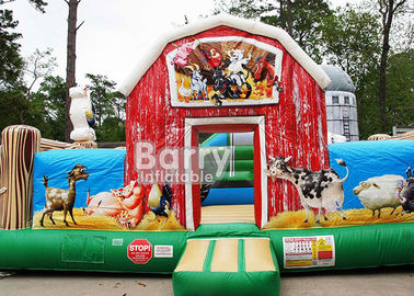 Outdoor Playground Balita Jump House Giant Farmyard Inflatable Balita Playground Dengan Pencetakan Logo Yang Indah