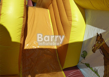 Anak-anak Clearance Western Theme House Inflatable Balita Playground Dengan Slide