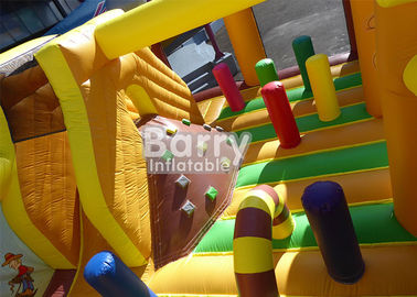 Anak-anak Clearance Western Theme House Inflatable Balita Playground Dengan Slide