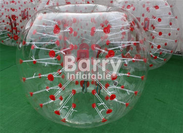 Mainan Inflatable outdoor 100% TPU / PVC 1.5m Red Dot Inflatable Bubble Sepak Bola