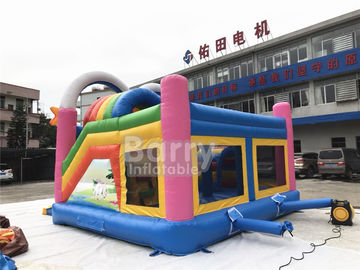 0.55mm PVC Komersial Inflatable Bouncer, Elephant Space Moonwalk Untuk Rumah