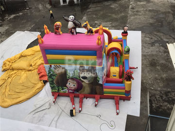 Peralatan Pesta Komersial Rumah Bouncing Tiup Dan Slide Untuk Anak-Anak