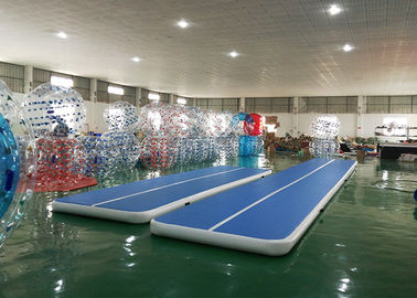DWF Material Blue Inflatable Tumbling Air Track Untuk Senam