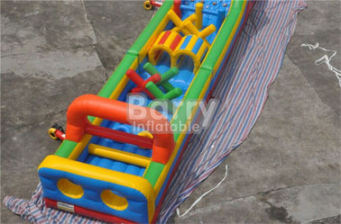 Disesuaikan Inflatable Bouncy Castle, Blow Up Course Kendala Luar Ruangan Untuk Orang Dewasa