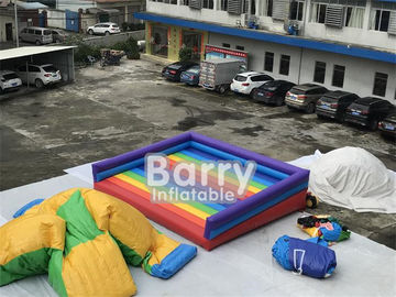 Rainbow Inflatable Jumping Bed Inflatable Bouncer Lucu terbuka Inflatable Sport Game Untuk Playground