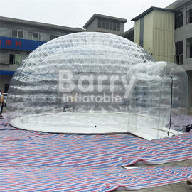 Tenda gelembung tiup transparan, berkemah di luar ruangan tenda udara dengan PVC terpal