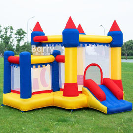 EN71 Tiup Bouncing Untuk Anak-anak Halaman Belakang Waktu Lucu Melompat Castle Dengan PVC 0.55mm