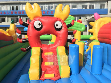 Komersial Peacock Inflatable Playground Untuk Anak / Inflatable Trampoline Theme Park