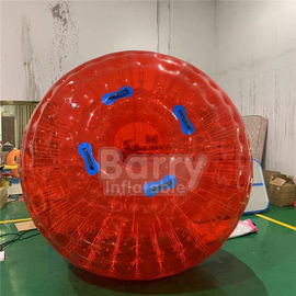 Red Inflatable Outdoor Mainan 0.8mm PVC / TPU Dia 2.5m 3m Rumput Inflatable Zorb Ball