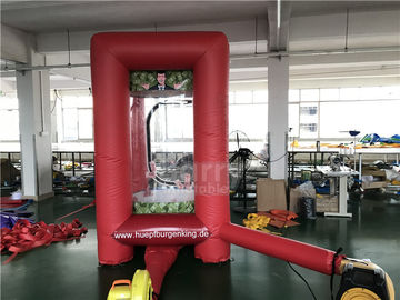 PVC Inflatable Cube Cash Money Penangkapan Grab Machine Booth Untuk Iklan