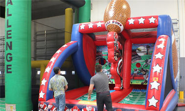 Pvc Inflatable Sports Games Carnival First Down Football Toss Game Untuk Anak-Anak Dan Dewasa