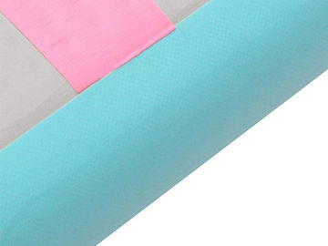 DWF Drop Stitch Kain Durable Kecil Pink Inflatable Air Track Untuk Gym Dengan Pompa
