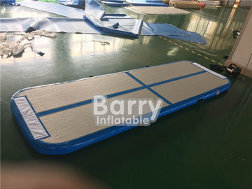 EN71 Inflatable Air Track Layanan Baik Sertifikasi Pencetakan Logo Kecil Biru Air Floor Pro Tumbling Mat
