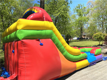 12 ''Tall Kids Backyard Double Inflatable Water Slide  With Pool