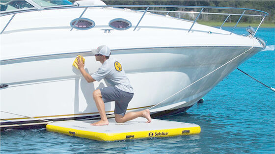 SCT PVC Water Mat Inflatable Boat Docks Untuk Pembersihan Kapal
