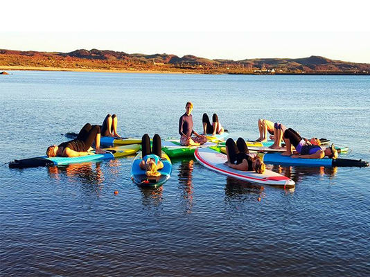 Waterpark Inflatable Air Sup Platform Island Sup Pontoon Floating Dock Untuk Yoga