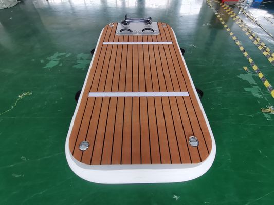Custom Made 3x1m Inflatable Floating Boat Dock Warna Kayu