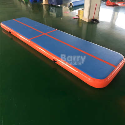 Blow Up Cheerleading Gym 4m Inflatable Air Track Mattress Warna Biru Dan Oranye