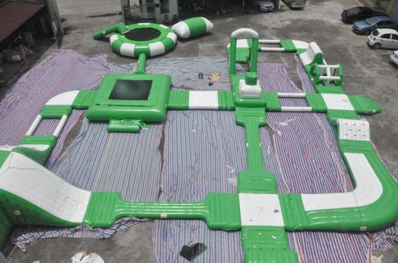 Taman Air Terapung Inflatable Green Playground untuk bersenang-senang EN14960