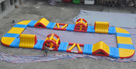 20x18meter Mengambang Inflatable Aquapark Inflatable Water Park Kursus Rintangan