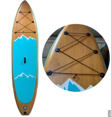Gaya Kayu Populer Papan Selancar Top Lembut Inflatable Sup Paddle Board 315 * 83 * 15cm