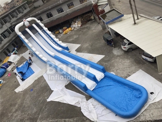 Kustom Terpal Luar Ruangan Slip Inflatable Water Slides Untuk Dewasa