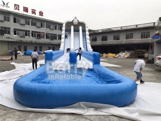 Kustom Terpal Luar Ruangan Slip Inflatable Water Slides Untuk Dewasa