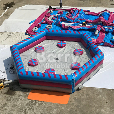 Tantangan Disesuaikan Inflatable Meltdown Game Dengan Mesin Rotatif Diameter 7m