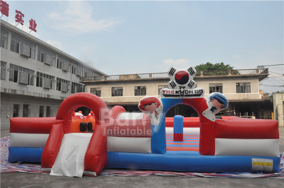 8X5X2.3m Inflatable Bouncer Kartun Tema Warna-warni Combo Playground Party Jumper
