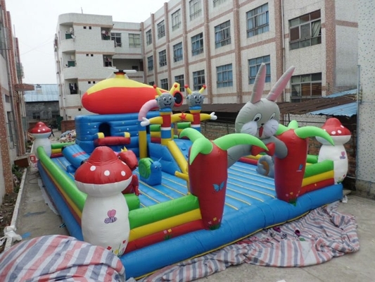 Kartun 0.55mm PVC Tarpaulin Inflatable Fun City