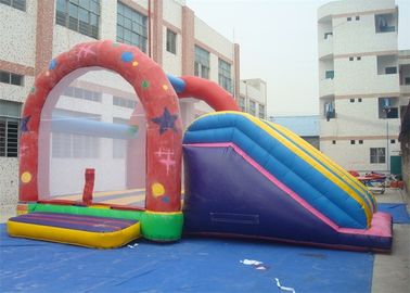 Combo Slide Inflatable Komersial, Inflatable Bouncer Slide Untuk Bermain