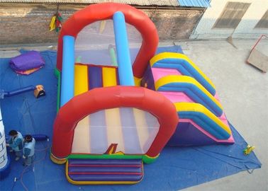 Combo Slide Inflatable Komersial, Inflatable Bouncer Slide Untuk Bermain