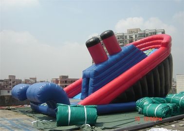 Menakjubkan 10M Durable Commercial Pirate Ship Inflatable Slide Untuk Childs
