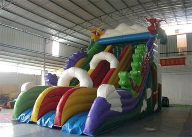 Dragon Trippo Slide Inflatable Komersial Dengan Durable Plato PVC Tarpaulin