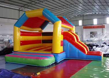 Lucu Inflatable Combo Slide Bounce House / Moonwalk Bouncer Untuk Playground