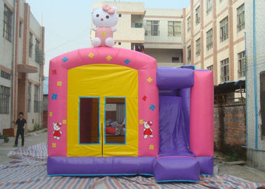 Combo Inflatable Tahan Api 4 In 1 Combo Bounce House Dengan Slide